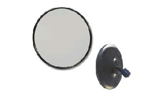 Outside Rear View Mirror Black Pain 5"-Smooth Back Image