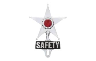 Safety Star License Frame Ornament - Red Image