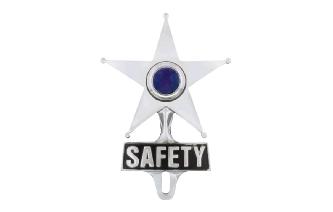 Safety Star License Frame Ornament -Blue Image